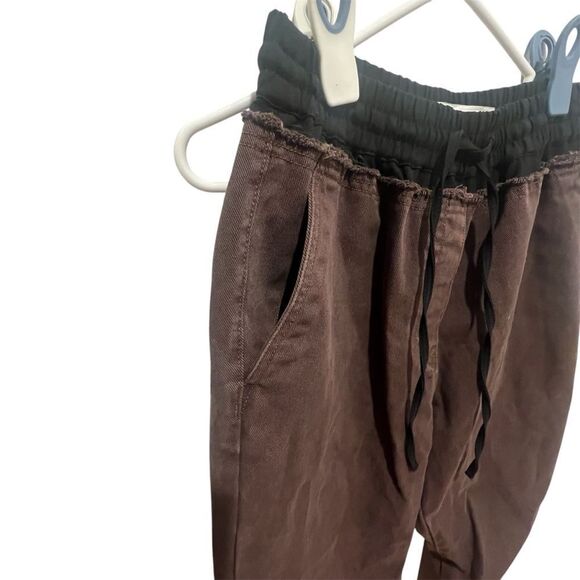 3.1 Phillip Lim womens Denim Combo Pants with drawstring size medium - Picture 9 of 11